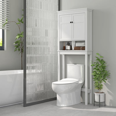 HOMCOM Over-Toilet/Appliance Storage Cabinet - White 