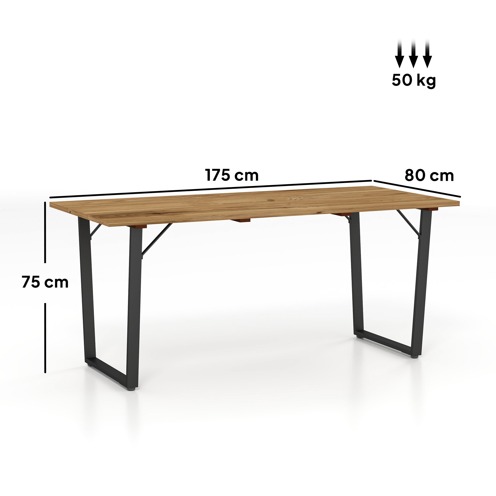 Outsunny Garden Table for 6, 175 x 80 cm Large Rectangle Outdoor Dining Table with 5cm Parasol Hole and Slatted Top, Weather Resistant Fir Wood Patio Table for Balcony, Terrace, Brown
