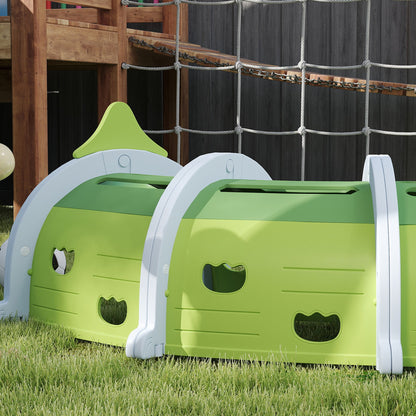 AIYAPLAY Crocodile Design Kids Play Tunnel for Ages 3-6 Crawl and Climb 