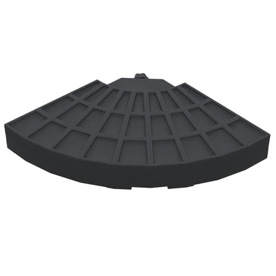 Outsunny 4 PCs 70KG Portable Round Parasol Base Umbrella Cross Stand Weights Holder Sand or Water Filled Outdoor Garden Patio 
