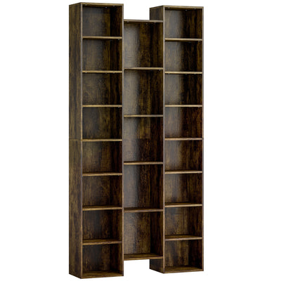 HOMCOM 21-Compartment Bookshelf - Brown 