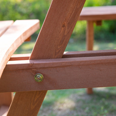 Outsunny 8-Seater Wooden Picnic Set-Fir Wood 