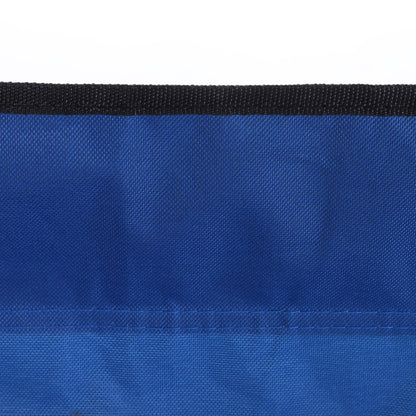 Outsunny 6 Seat Folding Sports Bench Portable Sports Team Bench Spectator Chair with Cooler Bag and Carrying Bag for Outdoor Picnic Camping - Blue 