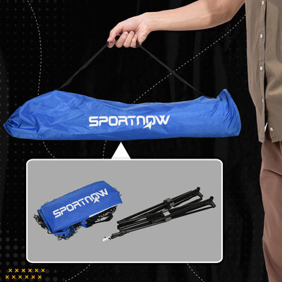 SPORTNOW 4m Badminton Net, Height Adjustable Outdoor Sports Net, with Carry Bag, for Tennis, Pickleball, Volleyball, Blue 