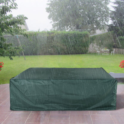 Outsunny Large Patio Garden Furniture Set Cover 600D Oxford Square Waterproof, 230 x 230 x 70 cm, Green 