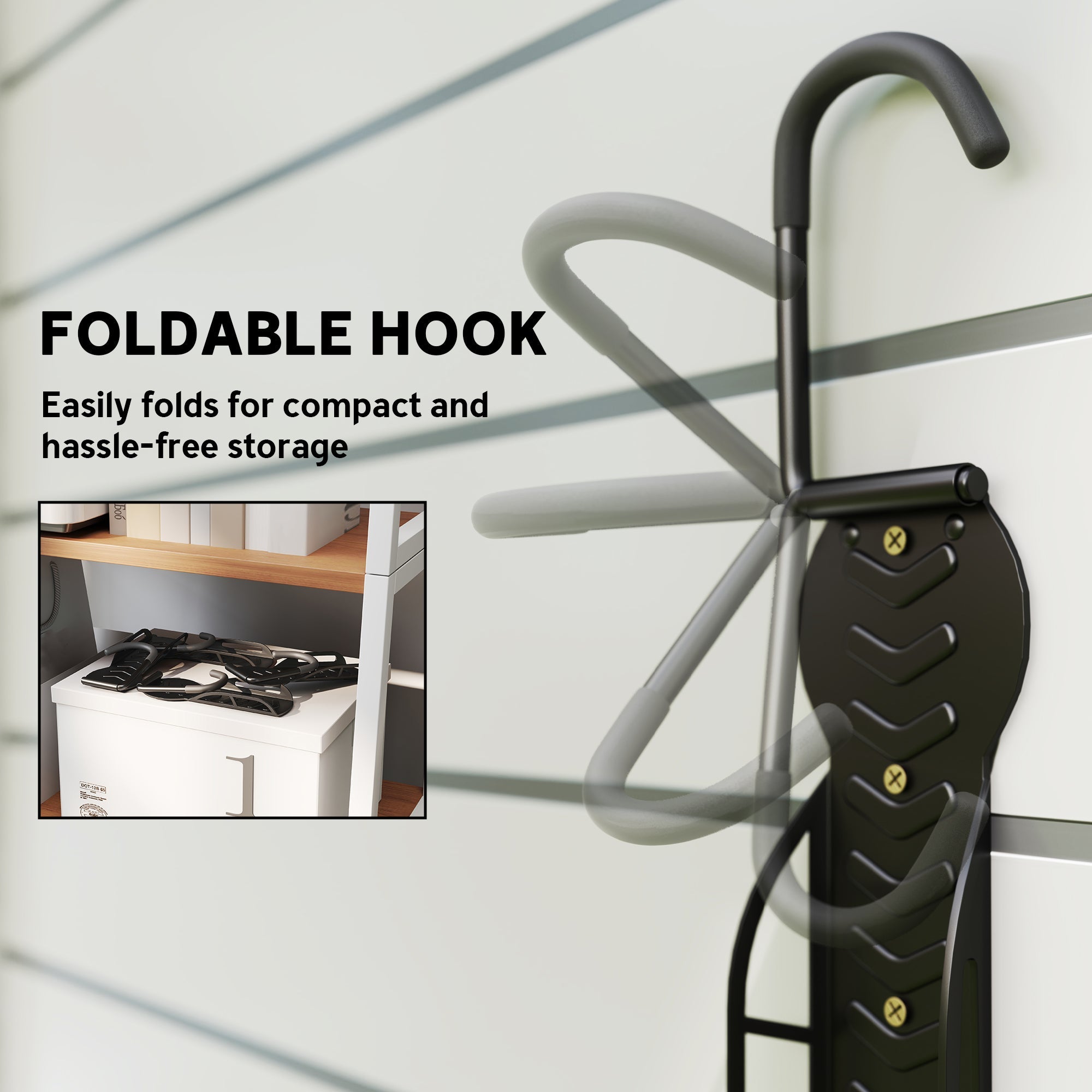 SPORTNOW 4 Pack Bike Rack, Wall Mounted Bicycle Hanger Hook, Foldable Garage Bike Wall Rack, Bicycle Storage Holder for Indoor Outdoor Use 