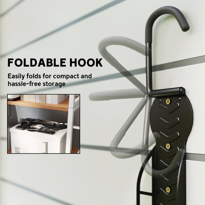 SPORTNOW 4 Pack Bike Rack, Wall Mounted Bicycle Hanger Hook, Foldable Garage Bike Wall Rack, Bicycle Storage Holder for Indoor Outdoor Use 
