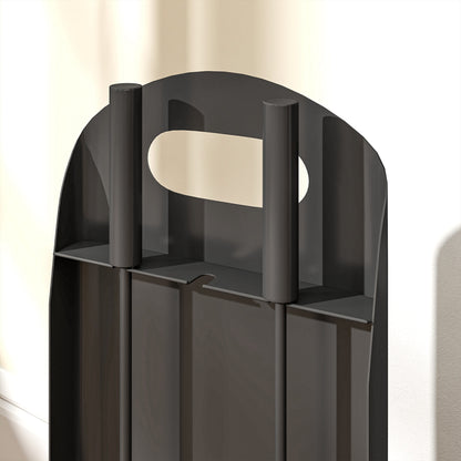 Outsunny 4 Pieces Fireplace Companion Set, Metal Fireplace Accessories Fireside Companion Set with Broom, Shovel, Poker, Bucket, Black