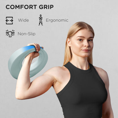 SPORTNOW 6kg Kettlebell, Soft Kettle Bell with Wide Handle for Home Gym, Weight Lifting, Strength Training, Light Grey 