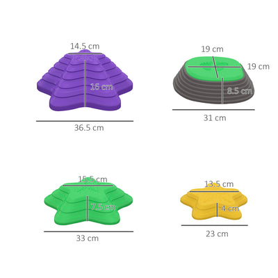 ZONEKIZ Kids Stepping Stones, 11 Pieces Balance River Stones for Obstacle Course, Stackable Non-Slip Starfish Shape, Sensory Play for Indoors, Outdoors 