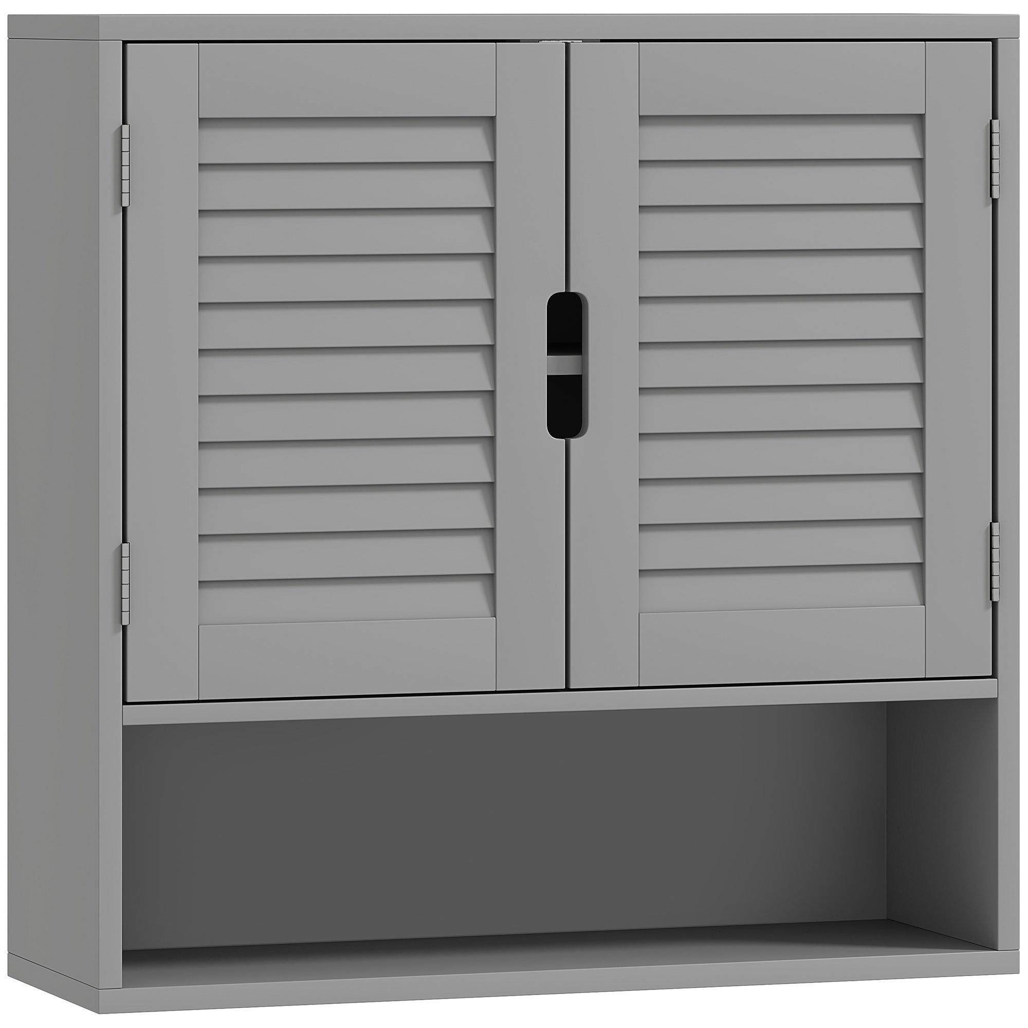 HOMCOM Bathroom Cabinet, Wall Mounted Storage Cabinet with Adjustable Shelves, 60 x 20 x 60 cm, Grey 