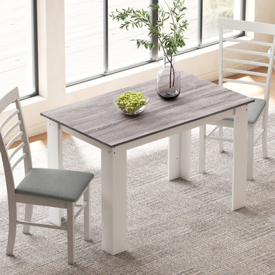 HOMCOM Dining Table for 4-6 People, Kitchen Table with Wood Effect for Dining Room, Grey 