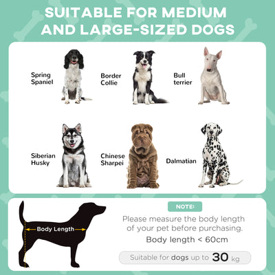 PawHut Cooling Raised Pet Bed w/ Washable Breathable Mesh, for Medium, Large Dogs, 91 x 76 x 89cm - Light Grey 