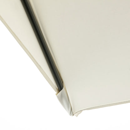 Outsunny Balcony Half Parasol Semi Round Umbrella Patio Crank Handle (2.3 m, Beige)- NO BASE INCLUDED 