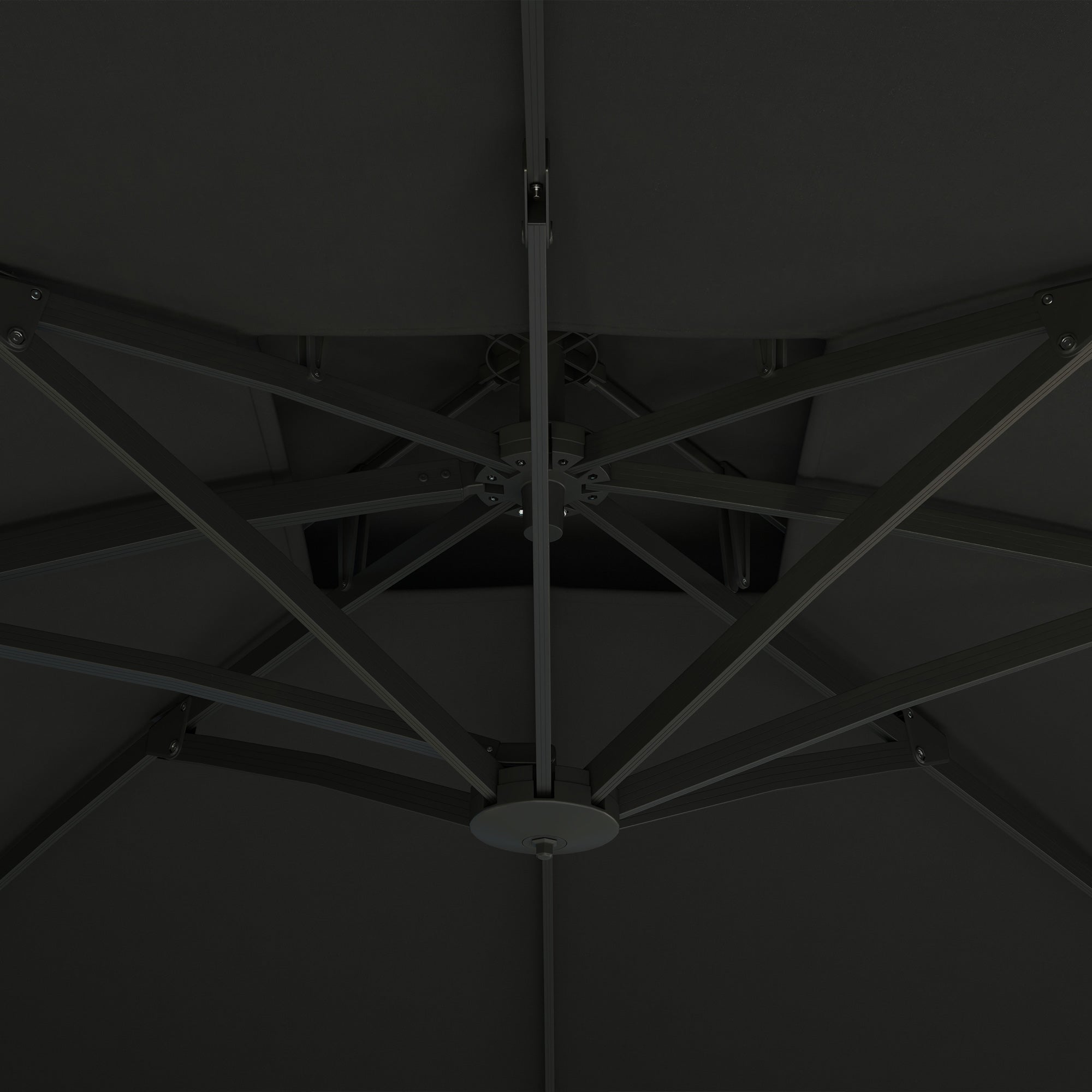 Outsunny 3m Thick Fabric Cantilever Garden Parasol, with Cross Base - Grey