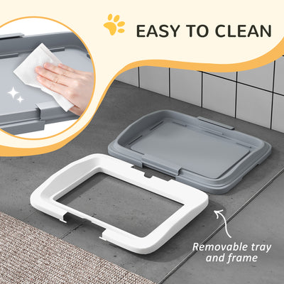 PawHut Dog Toilet Tray for Training Dogs, Dog Litter Tray for Indoor, Outdoor, 47 x 34 x 6cm 