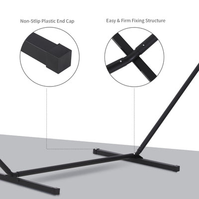 Outsunny 3.6m Extra-long Universal Hammock Stand Metal Frame Garden Camping Picnic Outdoor Patio Replacement – Stand Only 
