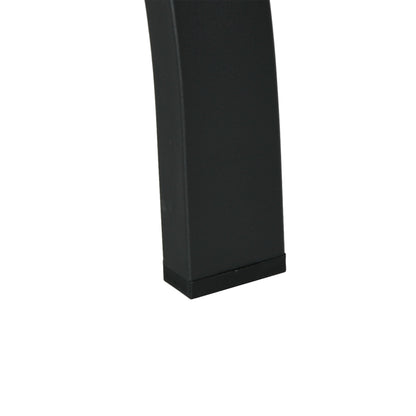 Outsunny 5 Pieces Garden Dining Set with Cushions, Outdoor Patio Table and 4 Stackable Chairs, Metal Top Table with Umbrella Hole, Black 