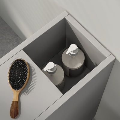 kleankin Slimline Bathroom Storage Cabinet - Grey 