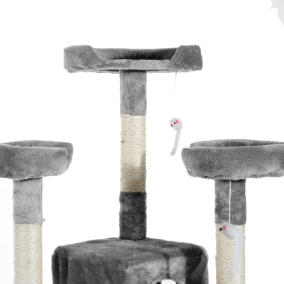 PawHut Cat Tree Scratching House, Activity Play Centre 