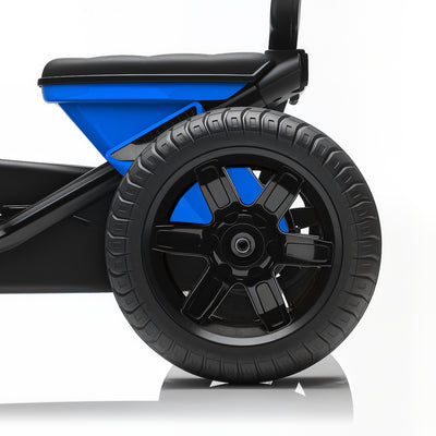 AIYAPLAY Pedal Go Kart for Kids 2-5 Years, with Silent EVA Wheels, Metal Frame, Blue 