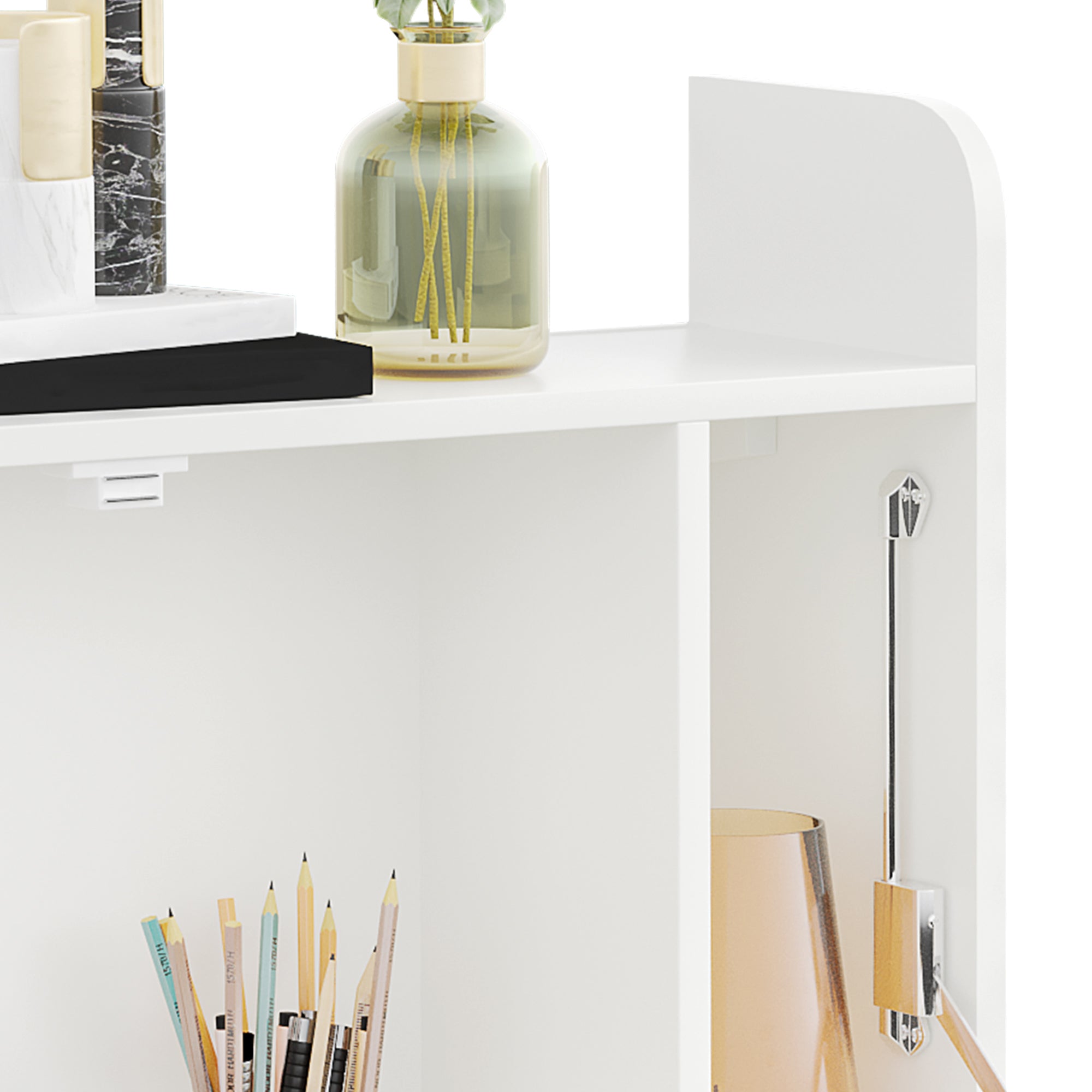 HOMCOM Wall Mounted Table, Drop Leaf Floating Laptop Desk with Space Saving Storage Compartments for Home Office and Study, 77cm x 20cm x 51cm, White 