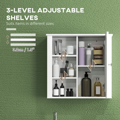 HOMCOM Clean and Simple Bathroom Storage Cabinet - White 
