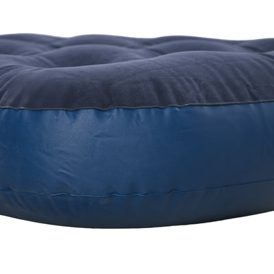 Outsunny Single Air Bed with Hand Pump, Inflatable Mattress with Flocked Surface for Guest, Camping, Travel, 191 x 73 x 22cm, Blue 