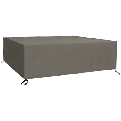 Outsunny Large Square Patio Garden Furniture Set Cover 600D Oxford Waterproof, 230 x 230 x 70cm, Grey 