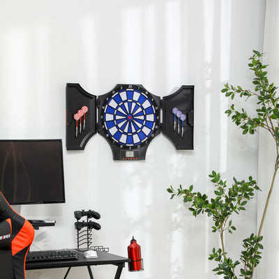 SPORTNOW Electronic Dartboard Set, with 31 Games, for Eight Players 