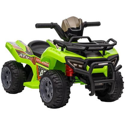 HOMCOM 6V Kids Electric Ride on Car Toddlers Quad Bike All Terrain Vehicle Toy With Music for 18-36 months Green 
