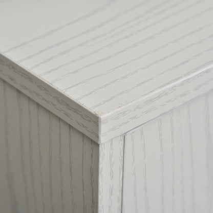 HOMCOM Kitchen Storage Unit, Modern Microwave Stand Trolley Cart, Sideboard with Cabinet,  Locking Wheels, Shelf for Living Room, Dining Room, White 