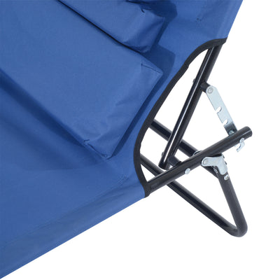 Outsunny Reading Hole Sun Lounger - Blue 