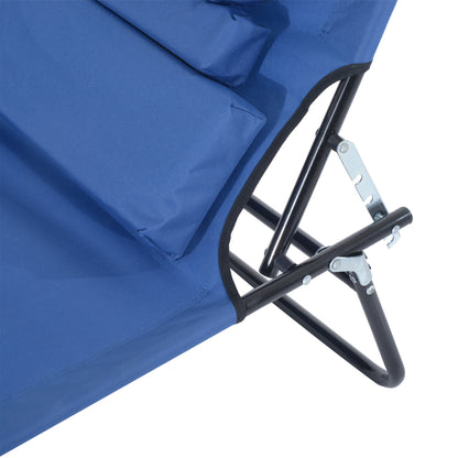 Outsunny Reading Hole Sun Lounger - Blue 