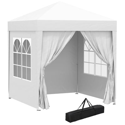 Outsunny Pop Up Gazebo Canopy, size (2 x2m)-White 