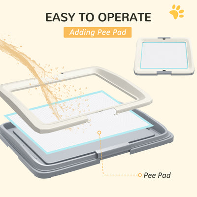 PawHut Dog Toilet Tray for Training Dogs, Dog Litter Tray for Indoor, Outdoor, 63 x 49 x 6cm 