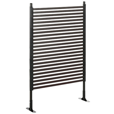 Outsunny Garden Fence with 2 Standing Ways for Hard & Soft Ground, Decorative Outdoor Divider, Animal Barrier Fence, Brown 