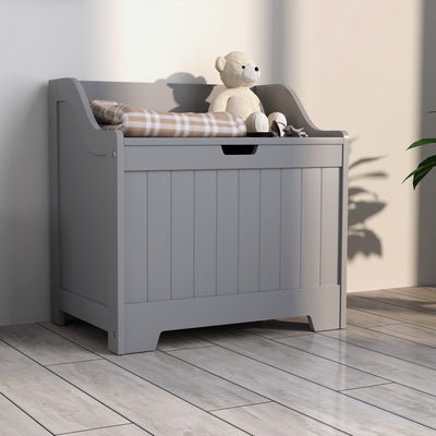 HOMCOM 61L Home Storage Chest - Grey 