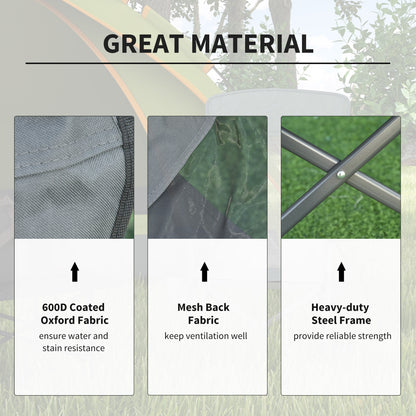 Outsunny Folding Camp Chair Portable Chair w/ Cup Holder Holds up to 136kg Perfect for Camping, Festivals, Garden, Caravan Trips, Fishing, Beach and BBQs 