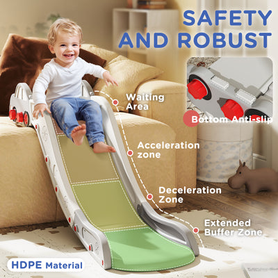 AIYAPLAY Kids Slide for Bed, Sofa, with Extended Length, Easy to assemble and Store, Grey 