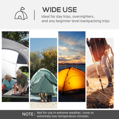 Outsunny Dome Tent for 6-8 Person, Camping Tent with 4 Zipped Mesh Doors, Removable Oxford Cloth, Lamp Hook, Portable Carry Bag, White and Grey 