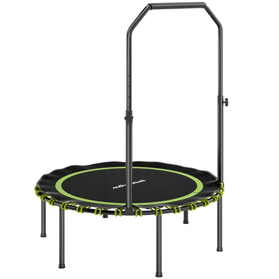 SPORTNOW 40" Foldable Fitness Trampoline Rebounder with Handle, Green 