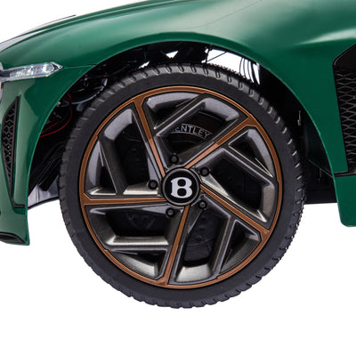 HOMCOM Bentley Bacalar Licensed 12V Kids Electric Car, with Remote Control, Horn, Lights, Music, Suspension Wheels, Green 