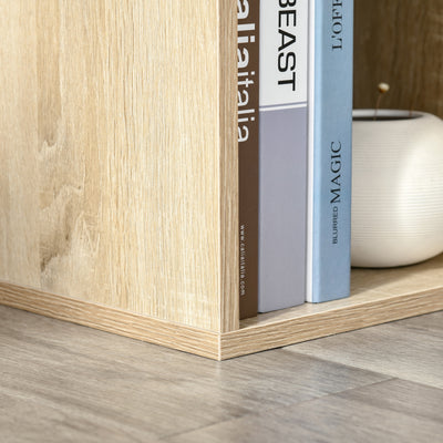 HOMCOM Six-Cube Bookcase - Oak Wood Effect 