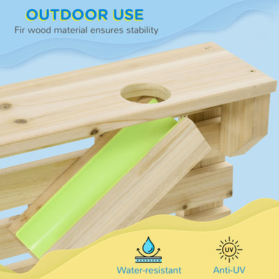 Outsunny Outdoor Kids Running Water and Sand Playset, with 18 Accessories 