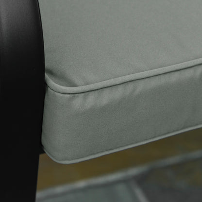 Outsunny Garden Bench Cushion 2 Seater Loveseat Seat Pad for Patio Swing Furniture for Indoor & Outdoor Use, 120 x 50 x 8 cm, Grey 