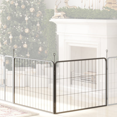 PawHut 2 Piece Dog Pen Expansion Pack for 60cm High Pet Playpen with 3 Stakes, for Small Dogs 