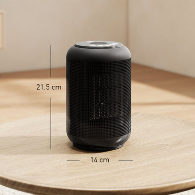 HOMCOM 1500W Ceramic Electric Heater with Fan, Timer, Oscillation - Black 