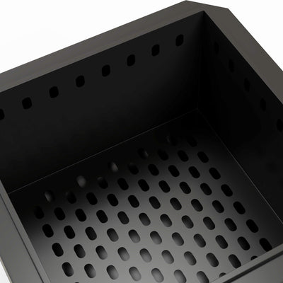 Outsunny Smokeless Fire Pit, 48 cm Portable Wood Burning Firepit, Square Metal Bonfire Stove with Poker, Black 