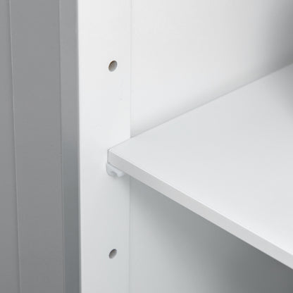 kleankin Tall Bathroom Cabinet Free Standing Slimline Cupboard Tallboy Unit Storage Organiser for Bathroom, Living Room, Kitchen 